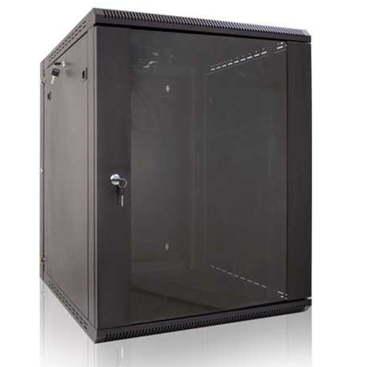 Vertical Cable 15U Swing-Out Wall Mount Network Cabinet with 31" Depth & Plexi Door