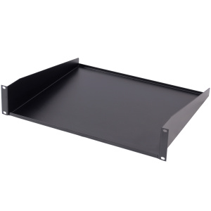 Vertical Cable 1U Solid Rack Shelf | 12" Depth