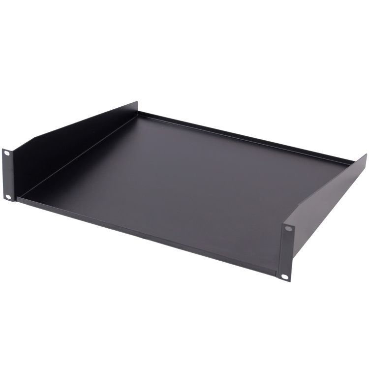 Vertical Cable 1U Solid Rack Shelf | 12" Depth