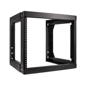 Vertical Cable 8U Heavy Duty Adjustable Depth Wall Rack | 18"- 30" Depth