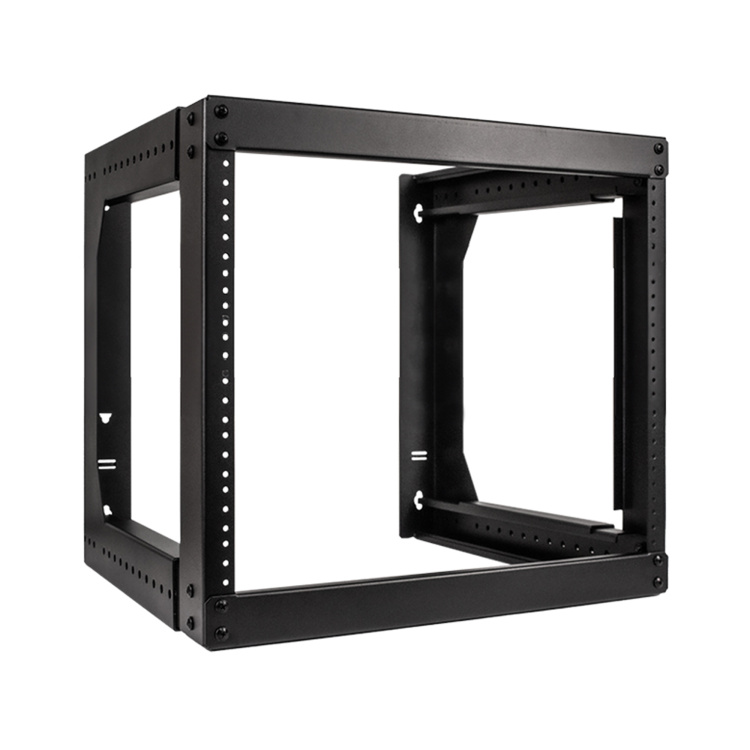Vertical Cable 8U Heavy Duty Adjustable Depth Wall Rack | 18"- 30" Depth
