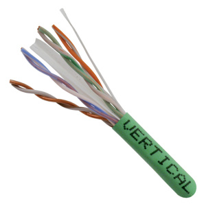 Vertical Cable 1000ft Cat6 Non-Shielded CMR (Riser) Cable | Green