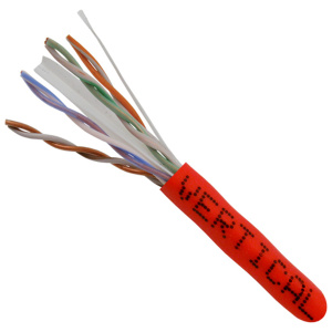 Vertical Cable 1000ft Cat6 Non-Shielded CMR (Riser) | Red