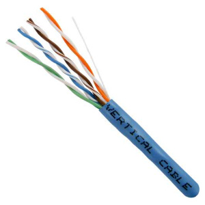 Vertical Cable 1000ft Cat6 Non-Shielded CMP (Plenum) TAA Compliant Cable | Blue