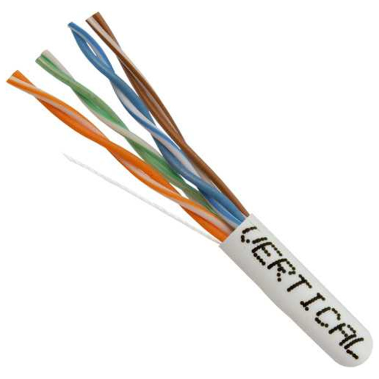 Vertical Cable 1000ft Cat6 Non-Shielded CMP (Plenum) TAA Compliant Cable | White