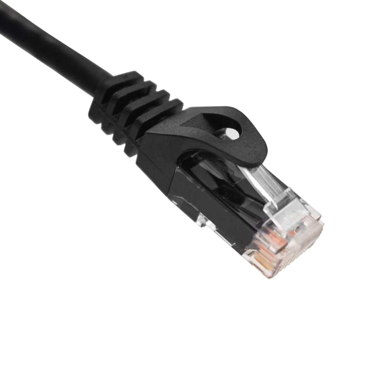 Vertical Cable 10' Cat6 Patch Cable with Boots | Black