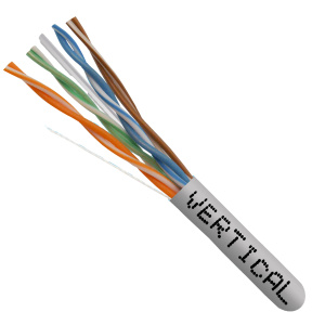 Vertical Cable 1000ft Cat6 Non-Shielded CMP (Plenum) Cable | Grey