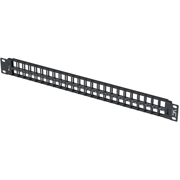 Vertical Cable 48 Port Blank 1U Keystone Patch Panel (No Label Holders)