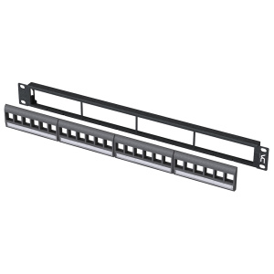 Vertical Cable 24 Port Unloaded 1U Modular Keystone Patch Panel