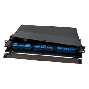 Vertical Cable 1U Standard Front Latch 3 Position LGX Fiber Rackmount Enclosure