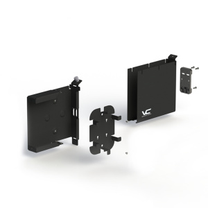Vertical Cable DIN-Rail Compatible Modular LGX Fiber Enclosure with Dual Fiber Splice Sets