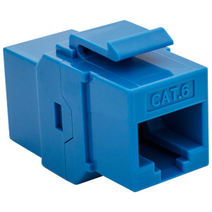 Vertical Cable Cat6 Keystone Coupler Jack | Blue