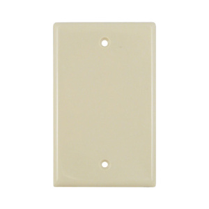 Vertical Cable Single Gang Blank Wall Plate | Ivory