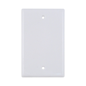 Vertical Cable Blank Single Gang Faceplate | White