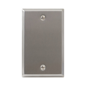 Vertical Cable Blank Single Gang Stainless Steel Faceplate