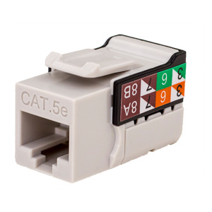 Vertical Cable Cat5E VMAX Keystone Jack Contractor 25 Pack | Grey
