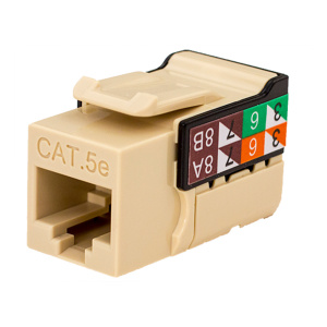 Vertical Cable Cat5E VMAX Keystone Jack Contractor 25 Pack | Ivory