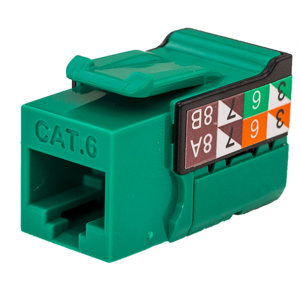 Vertical Cable Cat6 VMAX Keystone Jack Contractor 25 Pack | Green