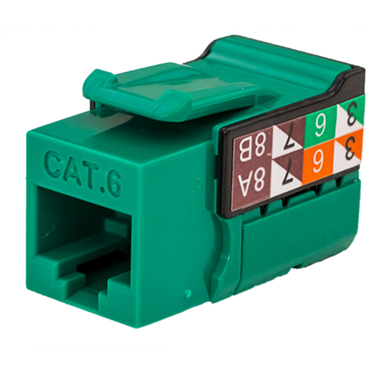 Vertical Cable Cat6 VMAX Keystone Jack Contractor 25 Pack | Green