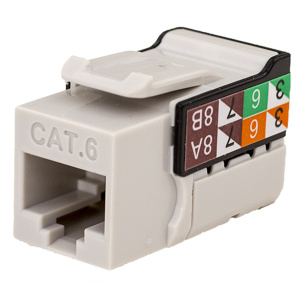 Vertical Cable Cat6 VMAX Keystone Jack | Grey