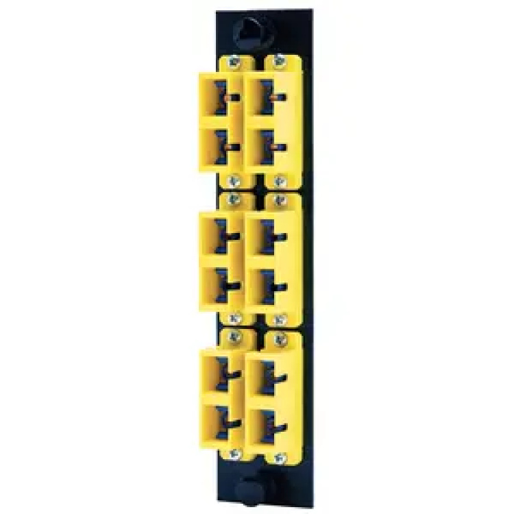 Hubbell Premise 6 Sc Duplex Fiber Adapt Insert Yellow 12 Fiber | Discontinued