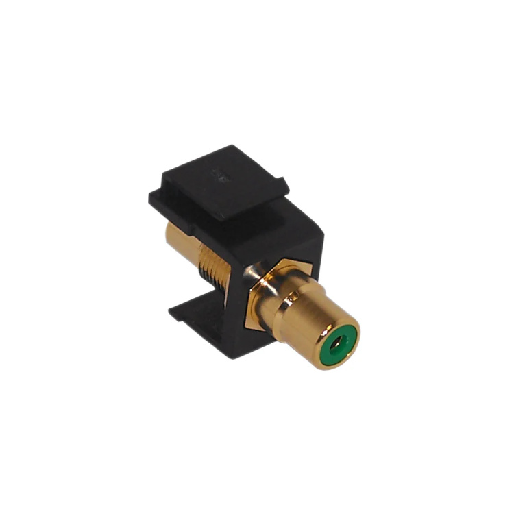 ICC RCA-F to F81 Keystone Green Insert Black | Discontinued