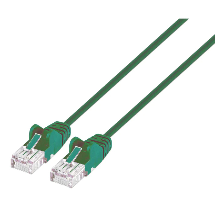 Intellinet 7' Cat6 Patch Cable Green with Boots