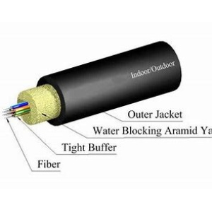The Light Connection 12 Fiber OM4 Indoor/Outdoor OFNP Tight Buffer Cable | Black Jacket