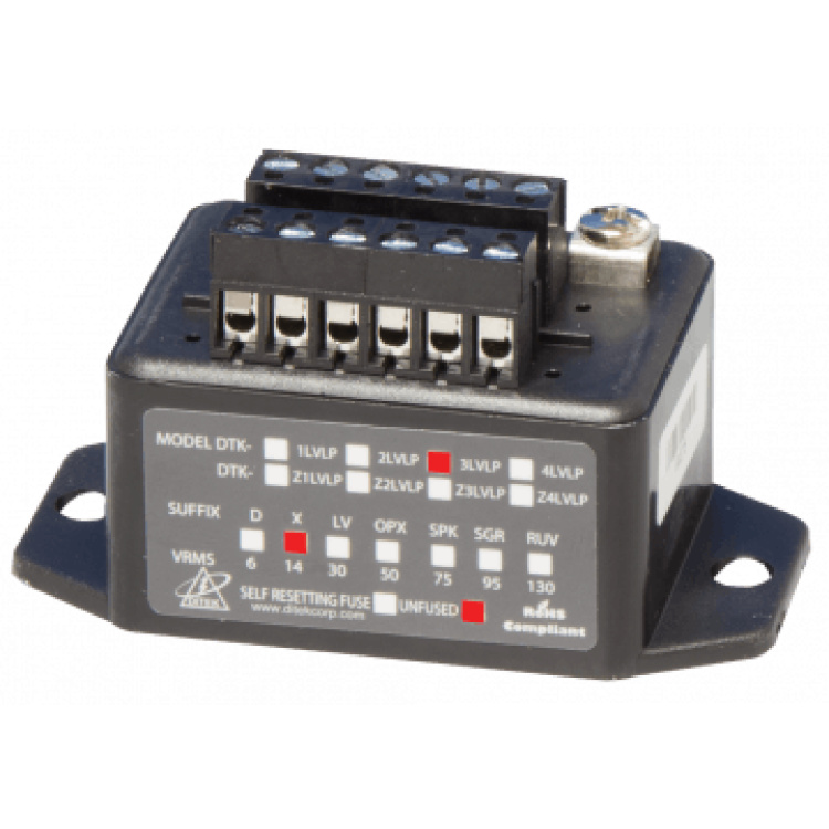 Ditek 3 Pair Card Reader 12V Surge Protector | Discontinued