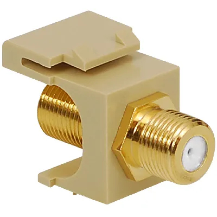 ICC F-Type (F81) Gold Plated 2Ghz Keystone | Ivory