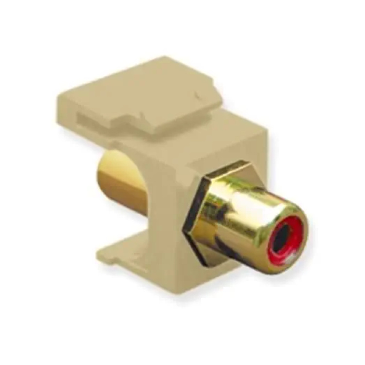 Icc Rca Coupler Red Insert Keystone Ivory | Discontinued