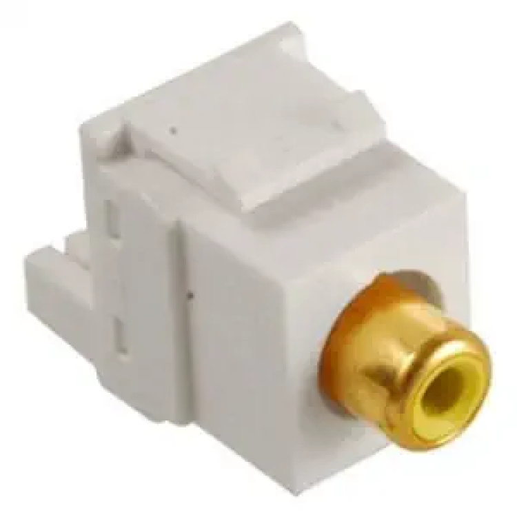 ICC RCA to IDC Coupler Yellow Insert Keystone White | Discontinued