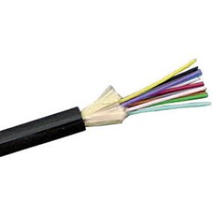 The Light Connection Fiber 12 Fiber Singelmode Indoor/Outdoor OFNR Dry Loose-Tube Cable | Black Jacket