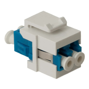 ICC Duplex LC Fiber Optic Keystone Coupler | White