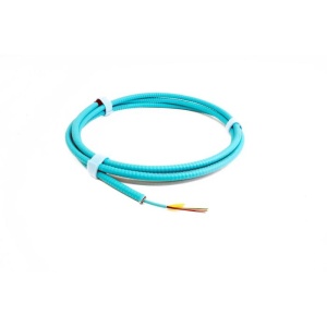 The Light Connection 6 Fiber OM4 Indoor/Outdoor OFNR Tight Buffer Armored AIA Cable | Aqua Jacket