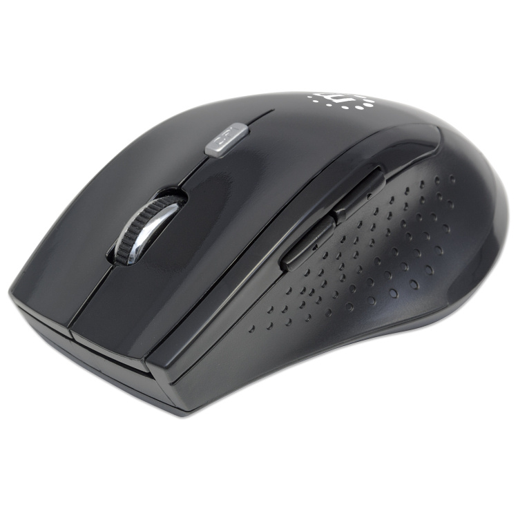 Intellenet USB Optical Wireless Mouse Black 5 Button with Scroll Wheel 1600 DPI DISCONTINUED