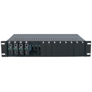 Intellinet Media Converter 14 Slot Chassis Includes Redundant Power Supply, 19 Rackmountable