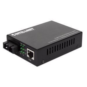 Intellinet Media Converter SC Multimode 10/100/1000 Base-T to 1000 Base-SX 500m (1,800 Ft) Autonegotiation
