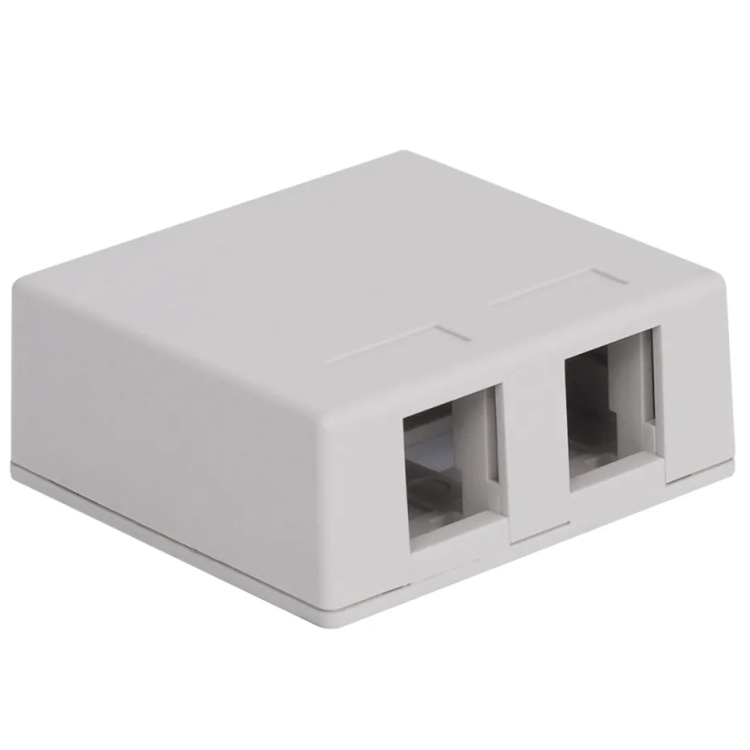 ICC 2 Port Surface Mount Box | White