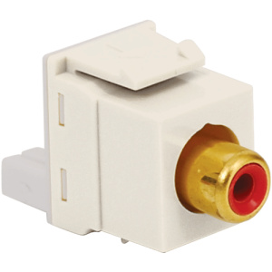 ICC RCA to IDC Coupler Red Insert Keystone White | Discontinued