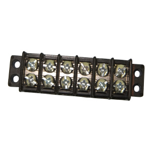 Philmore 6 Position 20a Mountable Terminal Strip Black
