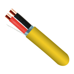 Southwire 16AWG 2 Conductor Solid Shielded FPLP (Plenum) Fire Alarm Cable | Yellow