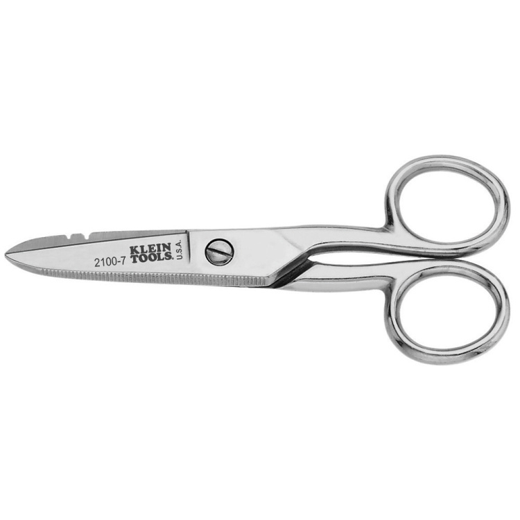 Klein Tools Electricians Scissors Nickel Plated