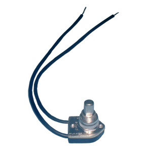 Philmore 125v SPST 3a Push Button (On-Off) Canopy Switch with 6" Leads