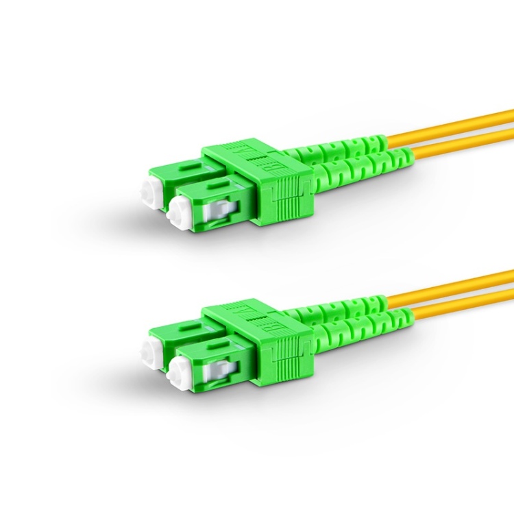 SC-APC/SC-APC Duplex Singlemode Fiber Patch Cable | 3 Meter