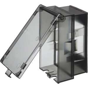 Arlington Industries IN-AND-OUT™ Vertical Single Gang Extendable Outlet Cover | Clear