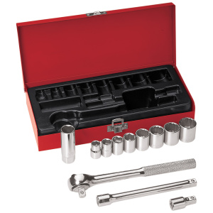 Klein Tools 12-Piece 3/8" Drive Socket Wrench Set | Standard