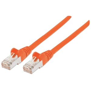 Intellinet 3' Cat5e Patch Cable Orange with Boots