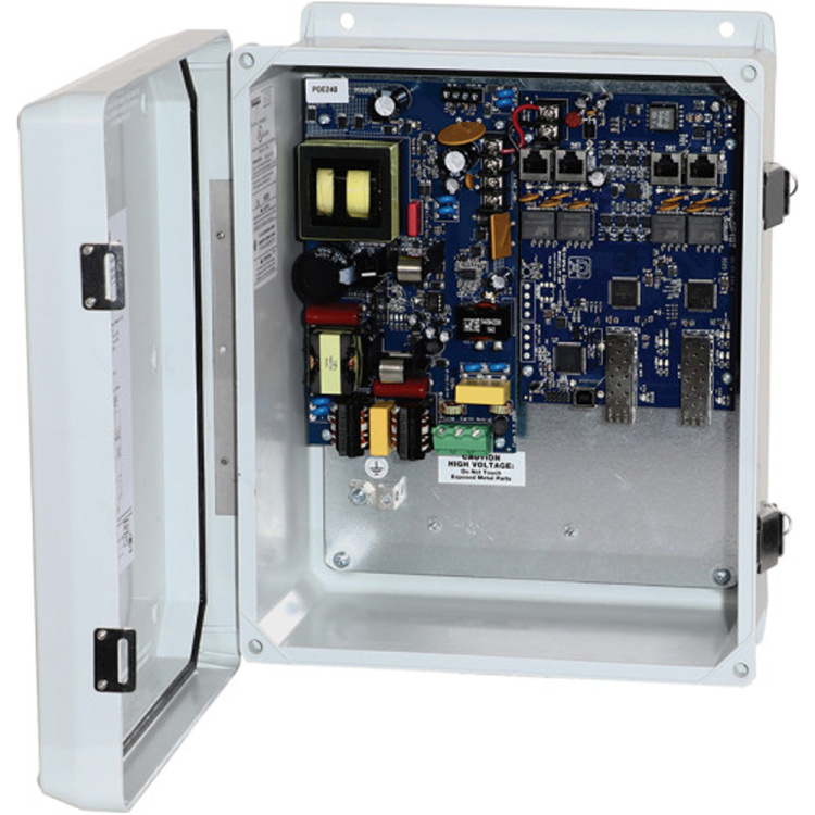 Altronix 4 Port Outdoor Harden 4 PoE Switch with Intergral Power with NEMA Enclosure