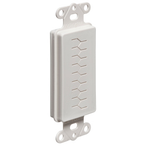 Arlington Industries Slot-Style Cable Entry Decora Insert (No Cover Plate) | White